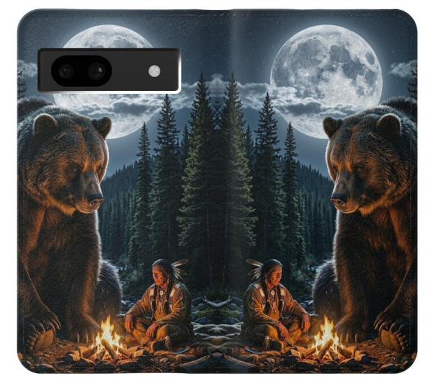 S4095 Majestic Bear Indian Wilderness Art Case For Google Pixel 8a